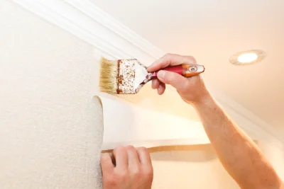 Pose de papier peint à Magnat-l'Étrange — revêtements muraux et toiles de verre